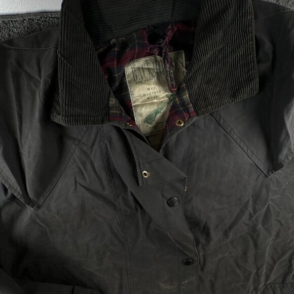 Barbour Backhouse Waxed Jacket Men Outdoors Long Trench A1255 Stockman's Size 44 - Picture 4 of 16